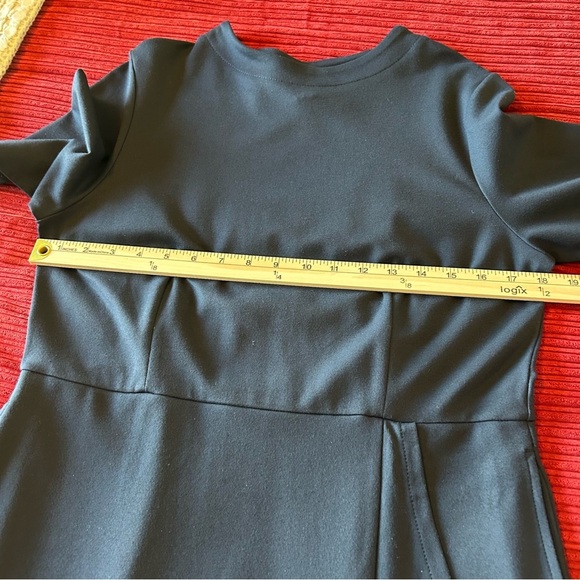 J.Jill Ponte Ruffle Navy Blue Dress. Size Small. - Picture 11 of 15